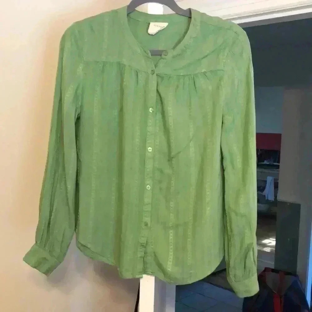 Harper button down rayon/linen shirt.